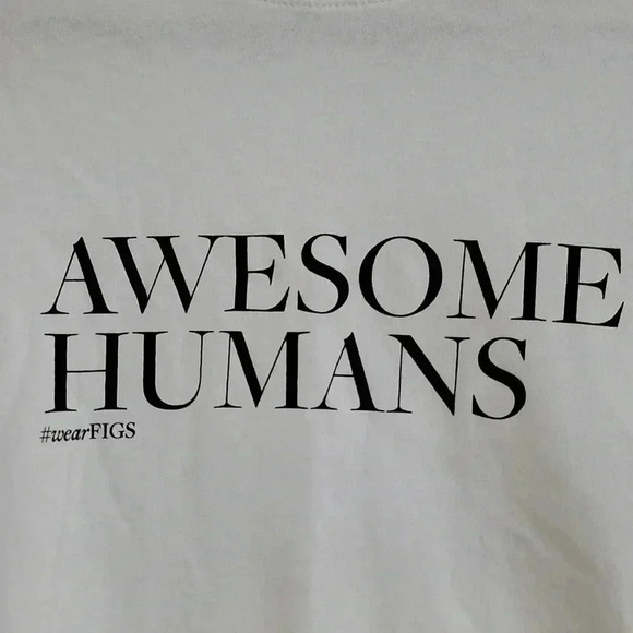 FIGS- Awesome Humans Long Sleeve Crewneck T-Shirt - Picture 7 of 16
